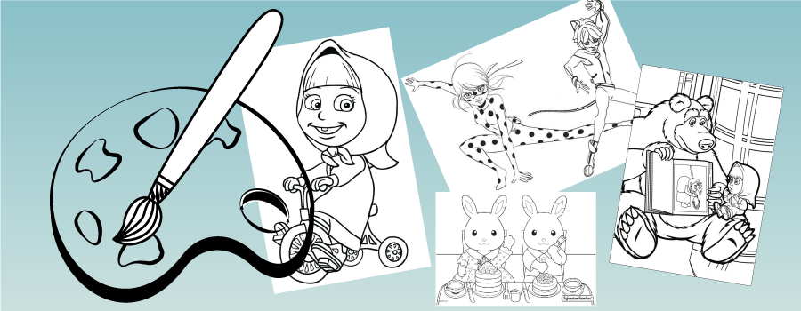 Para Colorir! Ladybug, Masha e o Urso e Sylvanian Families - Centroxogo Blog